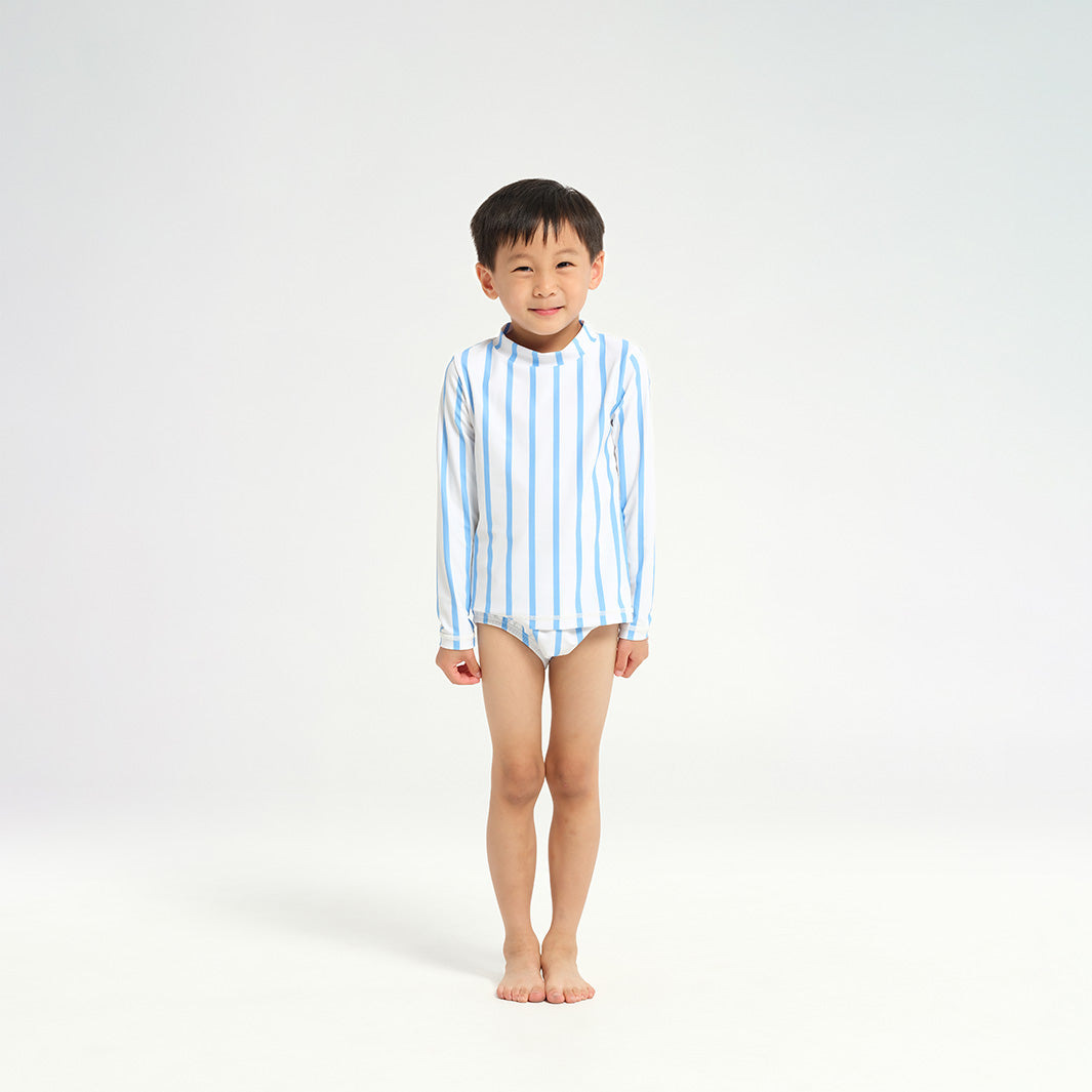 ls models beach Infant Pinstripe LS Rashie - White – Cancer Council Shop