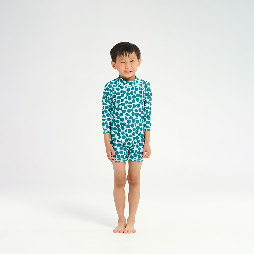 ls models beach Infant Polka Dot LS Swim Zip Suit – Cancer Council Shop