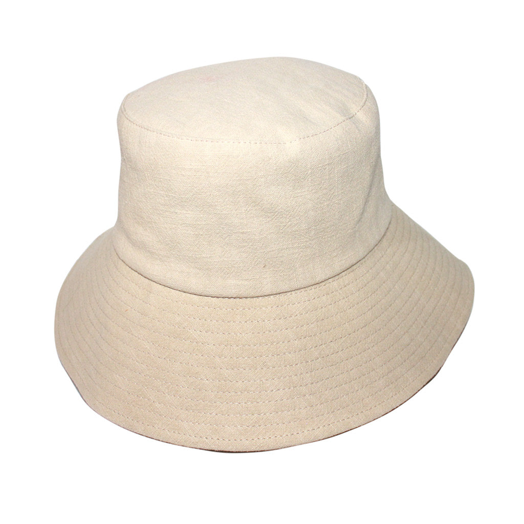 Bucket Hat, Linen Bucket Hat, Unisex Hat, Women Men Bucket Hat