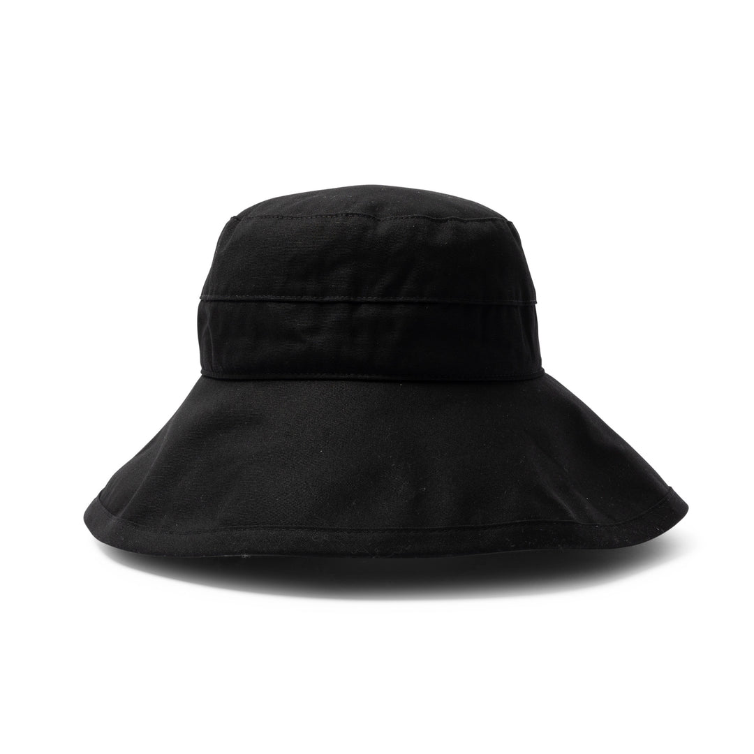 Cancer Council | Essential Traveller Hat - Brim Down | Black | UPF50+ Protection