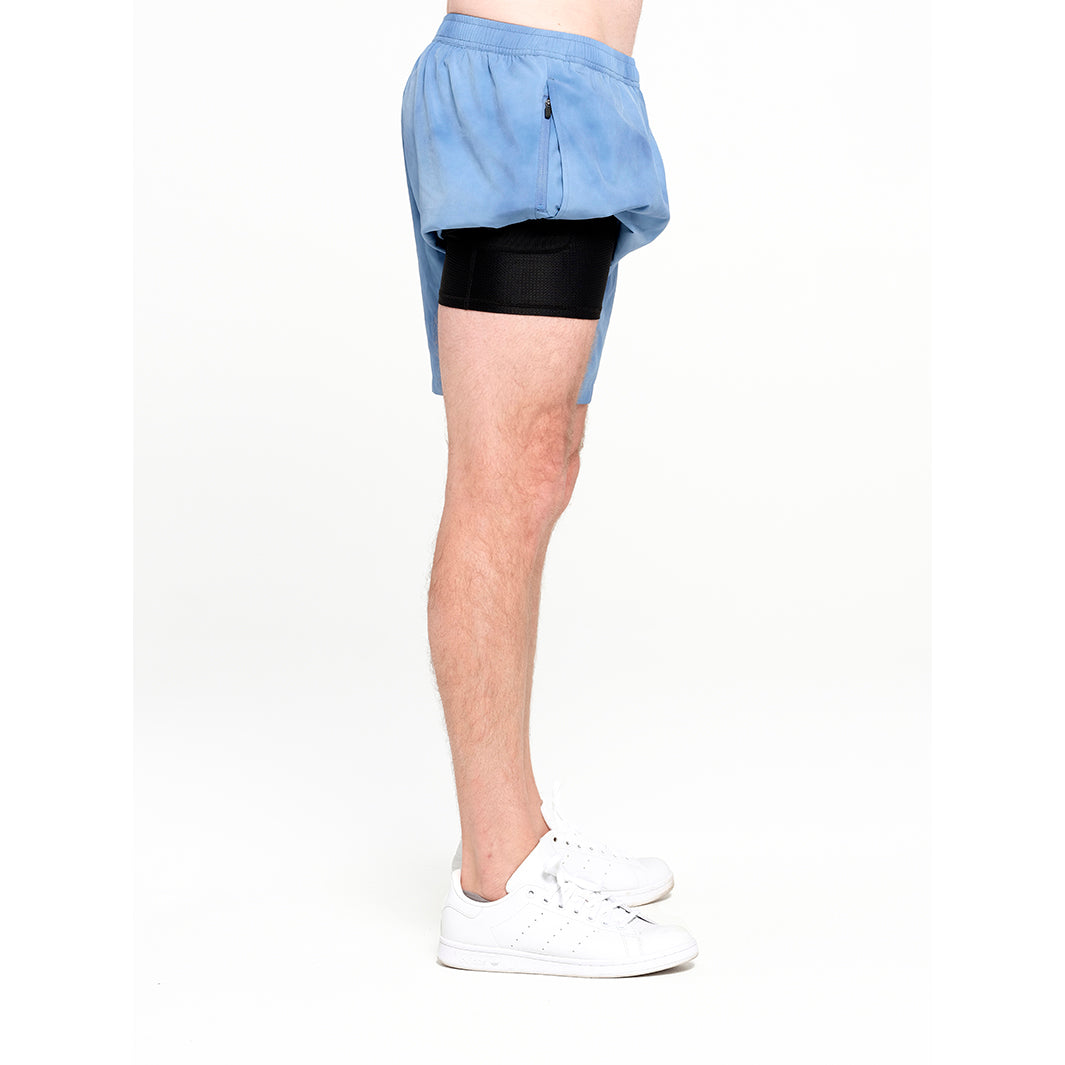 Cancer Council | Mens Active Shorts - Side Under Garment | Blue | UPF50+ Protection