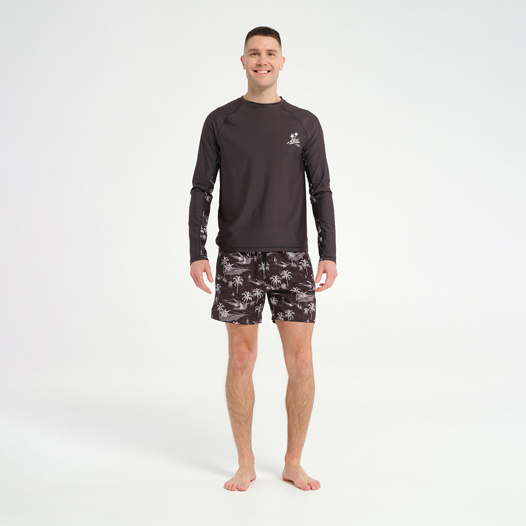 Cancer Council | Mens Island  Spray Boardshorts - Lifestyle | Phantom | UPF50+ Protection