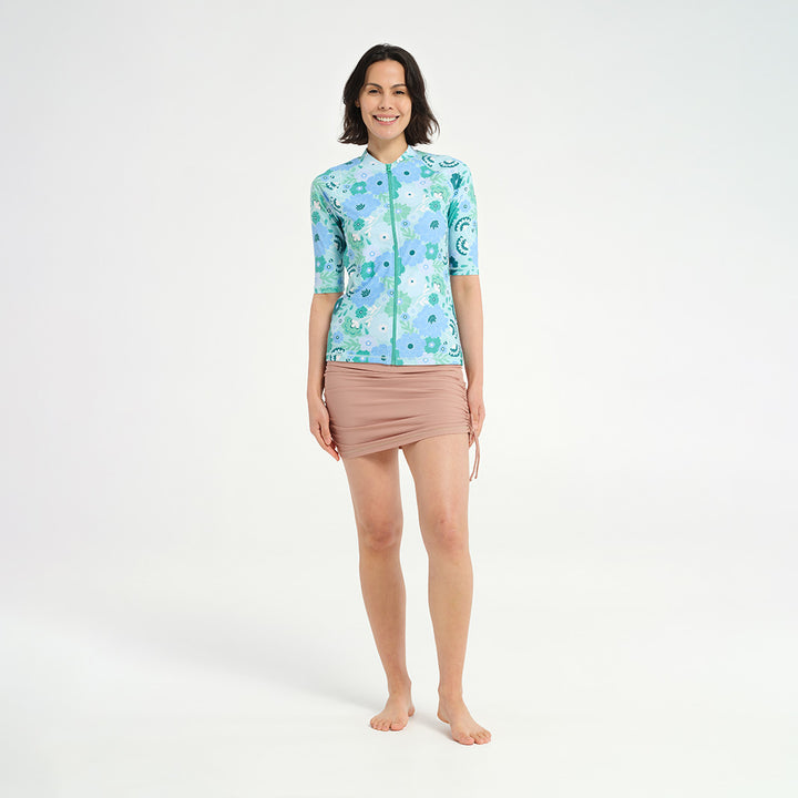 Cancer Council | 
Womens Marilla SS Swim Jacket - Full Body |  UPF50+ Protection