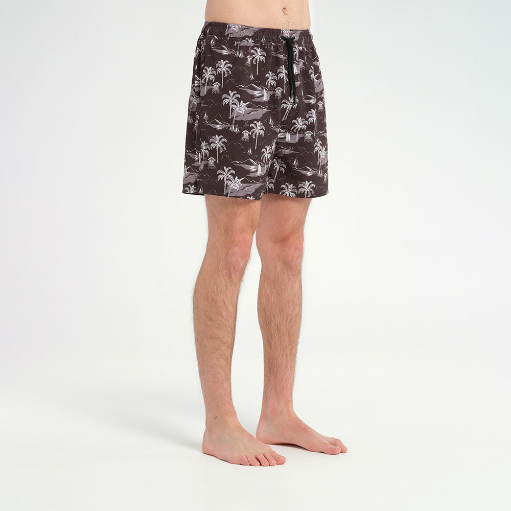 Cancer Council | Mens Island  Spray Boardshorts - Angle | Phantom | UPF50+ Protection