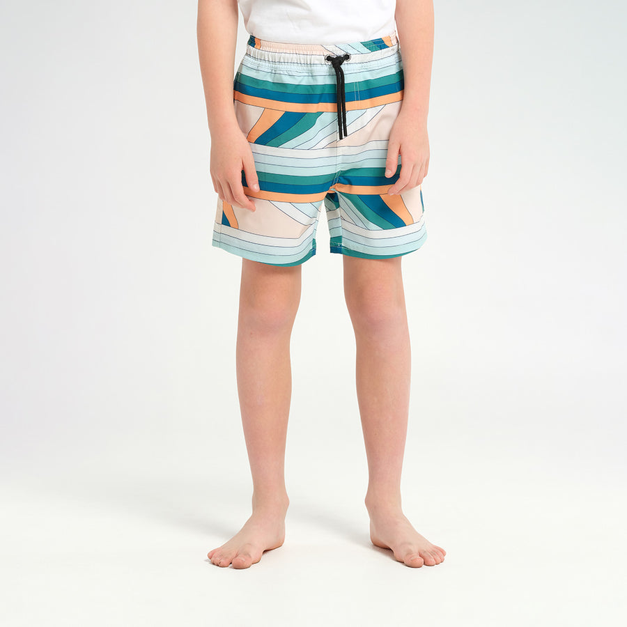 Cancer Council | 
Kids Rip Tide Boardshorts - Front |  UPF50+ Protection