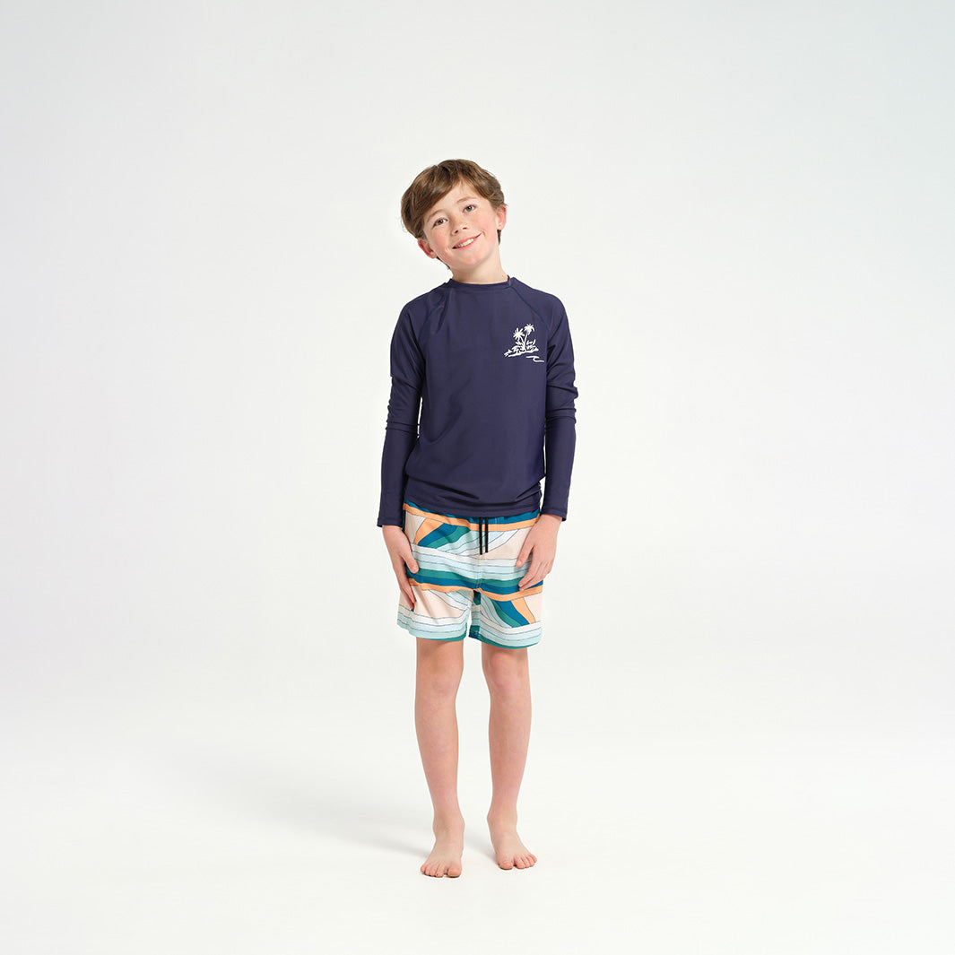 Cancer Council | 
Kids Island LS Rashie - Full Body |  UPF50+ Protection