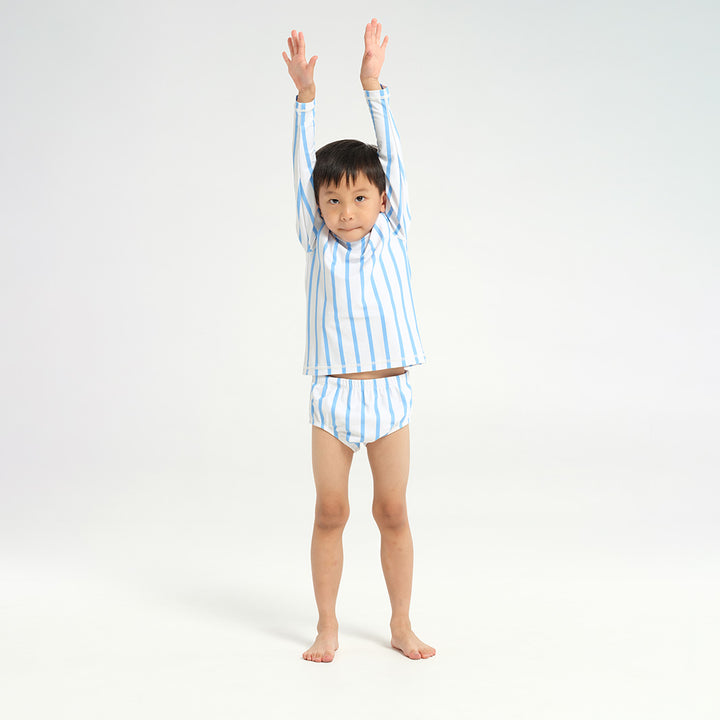 Cancer Council | 
Infant Swim Nappy - Stripe - Hands Up |  UPF50+ Protection