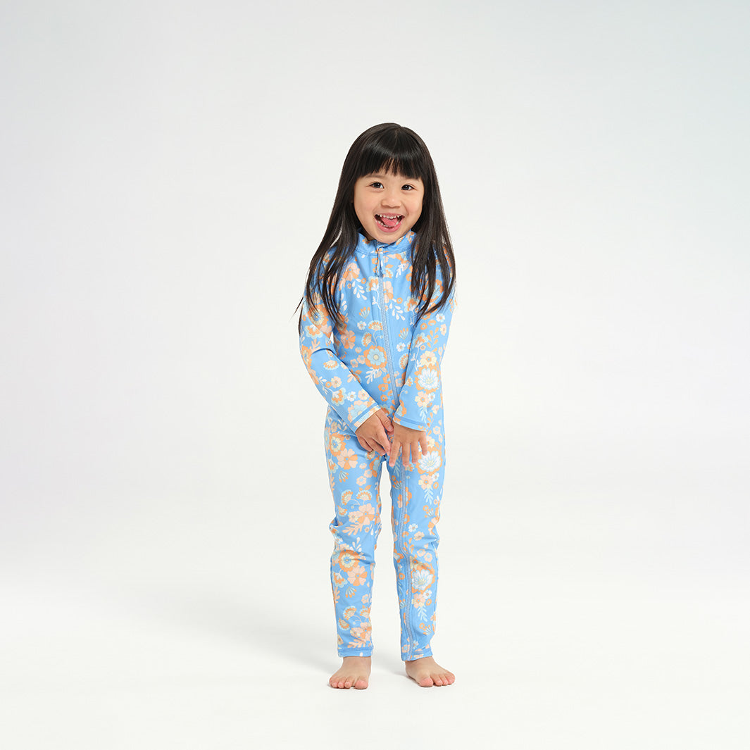 Cancer Council | Infant Alannah LS Swim Zip Suit - Smiling |  UPF50+ Protection