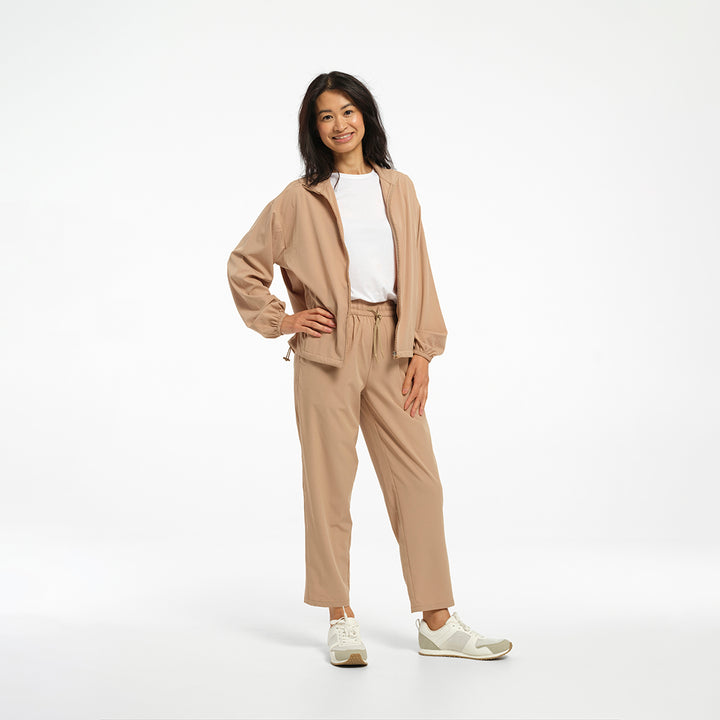 Cancer Council | Womens Weather Protection Jacket - Matching Pants | Beige | UPF50+ Protection