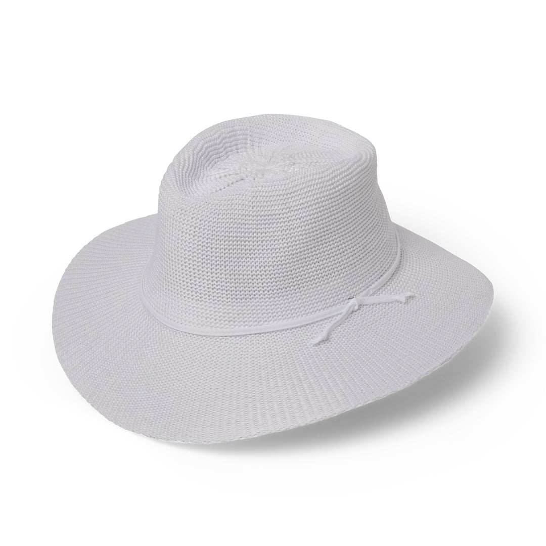 Cancer Council | Jacqui Mannish Hat - Angle | White | UPF50+ Protection