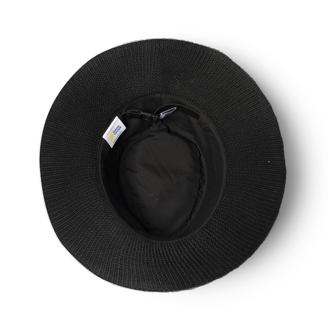 Cancer Council | Jacqui Mannish Hat -  Under Brim | Black | UPF50+ Protection