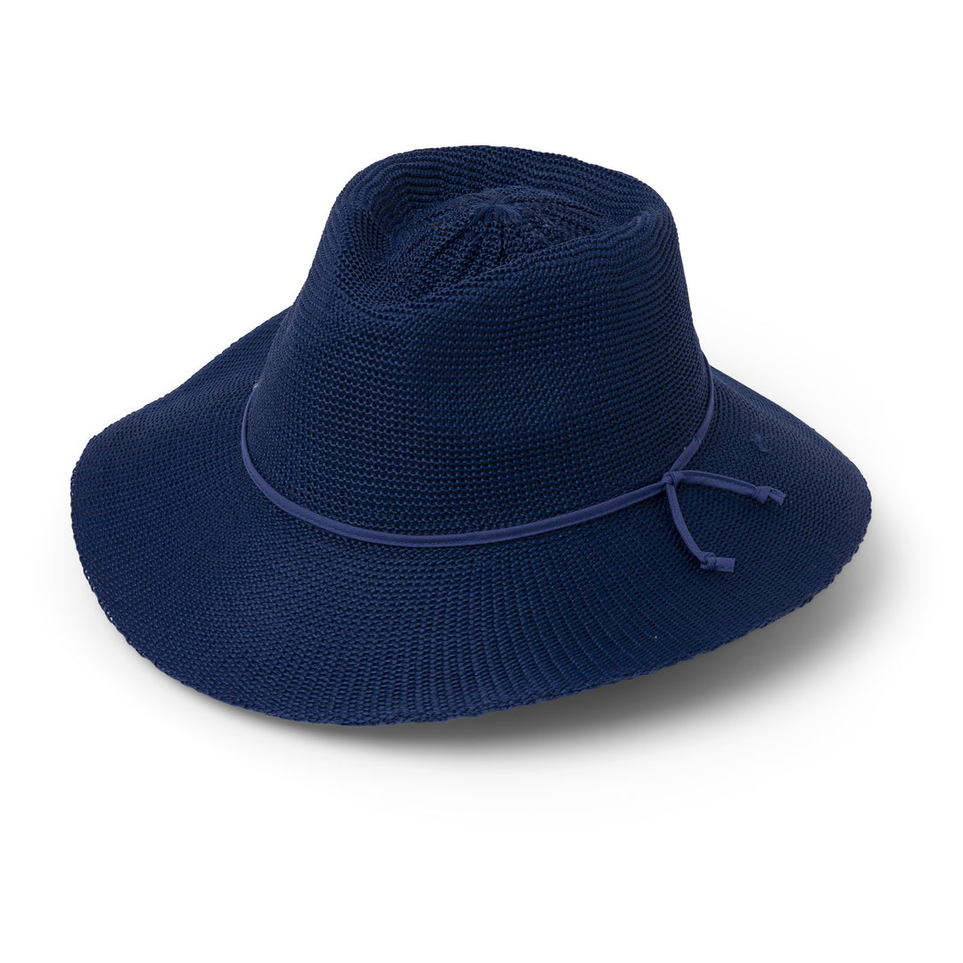 Cancer Council | Jacqui Mannish Hat - Angle | Navy | UPF50+ Protection