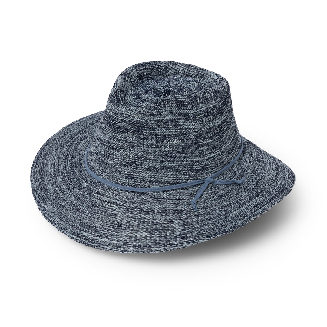 Cancer Council | Jacqui Mannish Hat - Angle | Denim | UPF50+ Protection