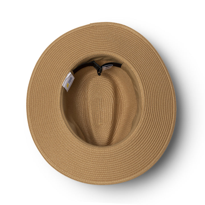 Cancer Council | Café Fedora Hat - Under Brim | Camel | UPF50+ Protection