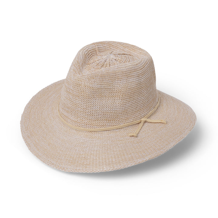 Cancer Council | Jacqui Mannish Hat - Angle | Wheat | UPF50+ Protection