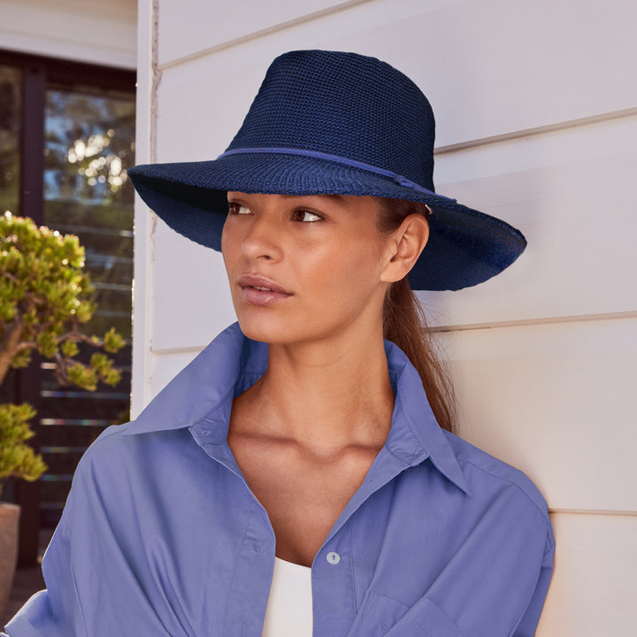 Cancer Council | Jacqui Mannish Hat - Lifestyle | Royal Blue | UPF50+ Protection