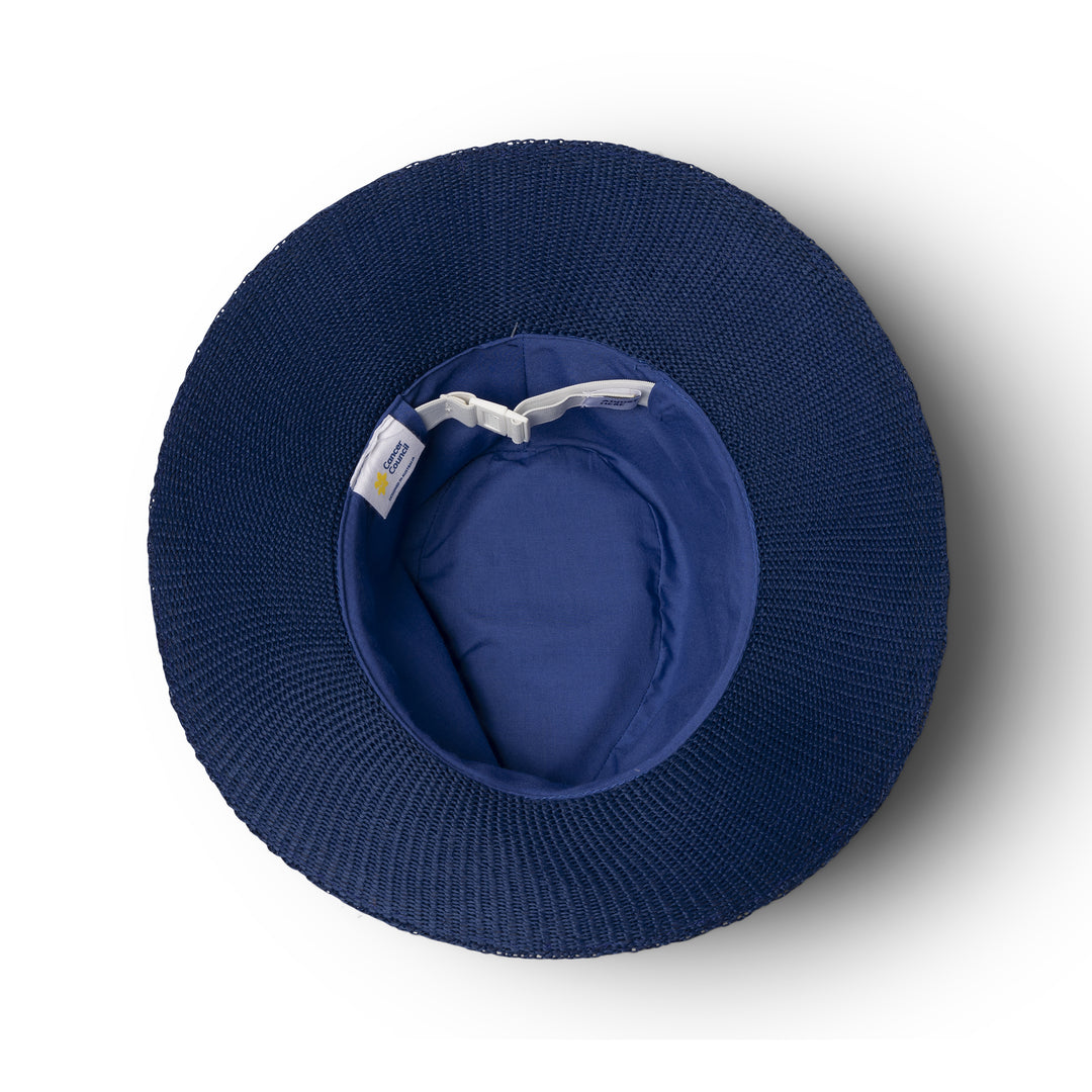 Cancer Council | Jacqui Mannish Hat - Under Brim | Royal Blue | UPF50+ Protection