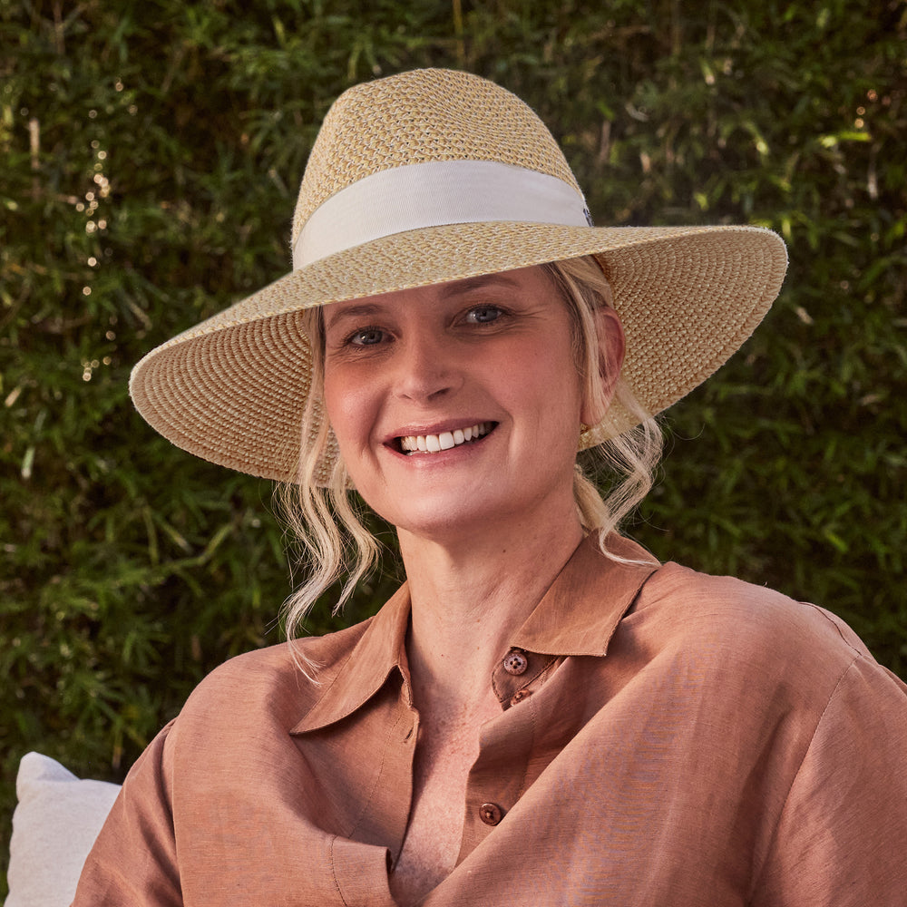 Cancer Council | Roberta Fedora Hat - Lifestyle Front | Natural | UPF50+ Protection