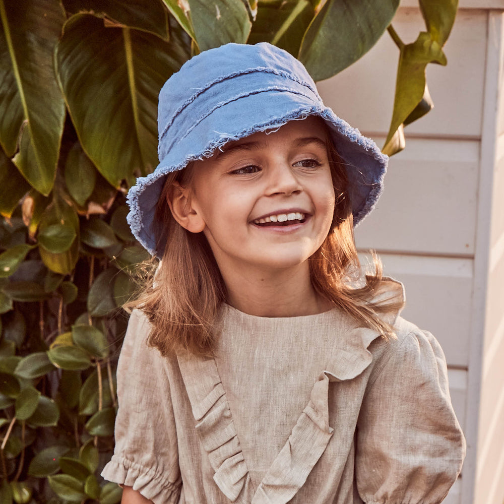 Jinja Cotton Bucket Hat - Blue