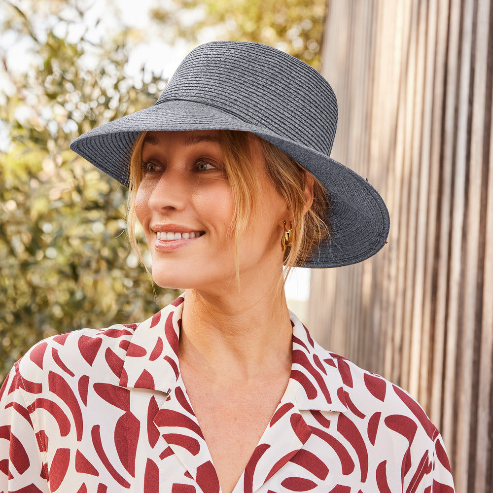 Cancer Council | Lacey Bucket Hat - Lifestyle Outside | Soft Blue | UPF50+ Protection