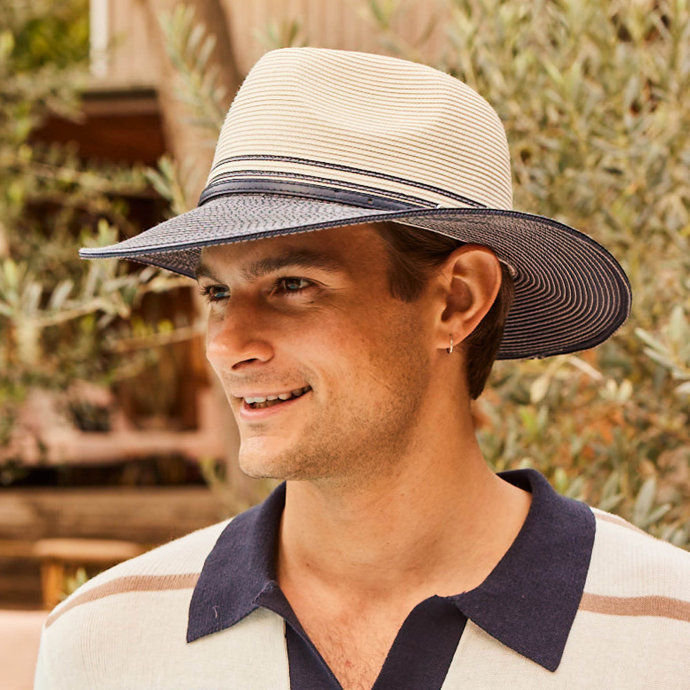 Cancer Council | Heritage Town & Country - Male Lifestyle | Ivory/Navy | UPF50+ Protection