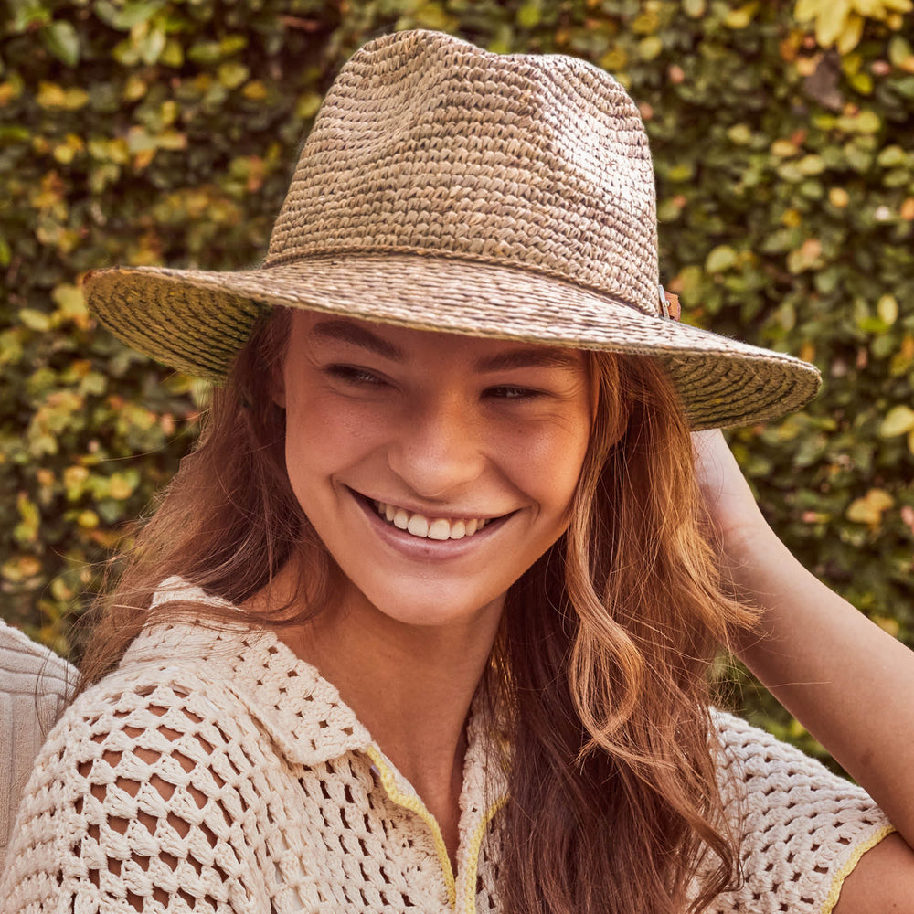 Cancer Council | Flora Raffia Fedora - Lifestyle | Taupe | UPF50+ Protection