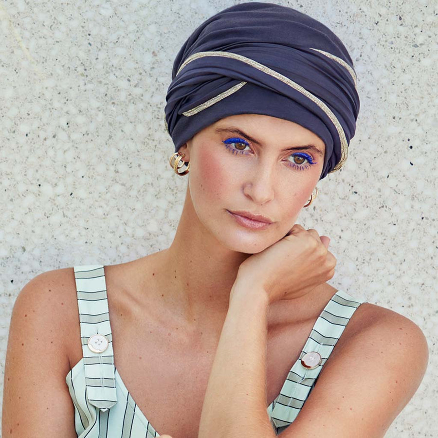 Christine Viva Emmy Turban - Blue/Gold