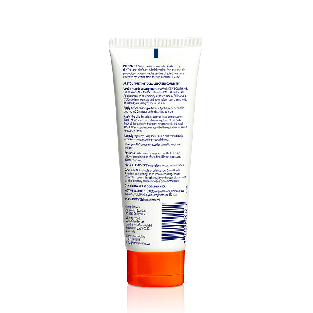 Everyday Value Sunscreen SPF50 250ml | Back Tube