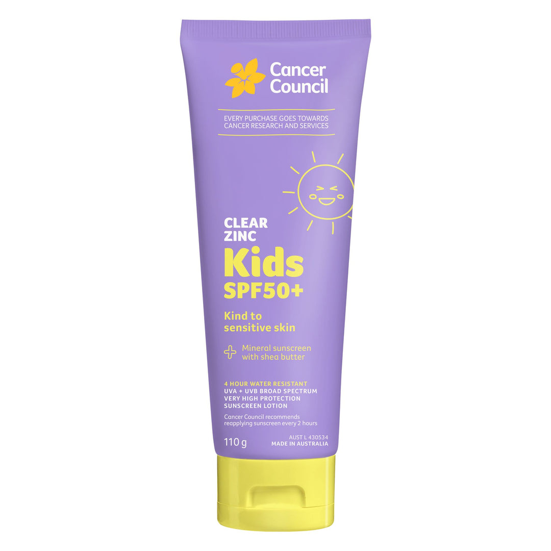 Clear Zinc Kids Sunscreen SPF50+ 110g - Front Tube