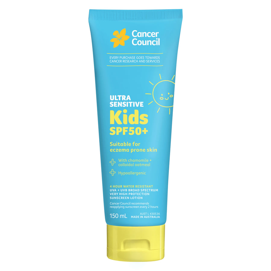 Ultra Sensitive Kids Sunscreen SPF50+ 150mL - Front Tube