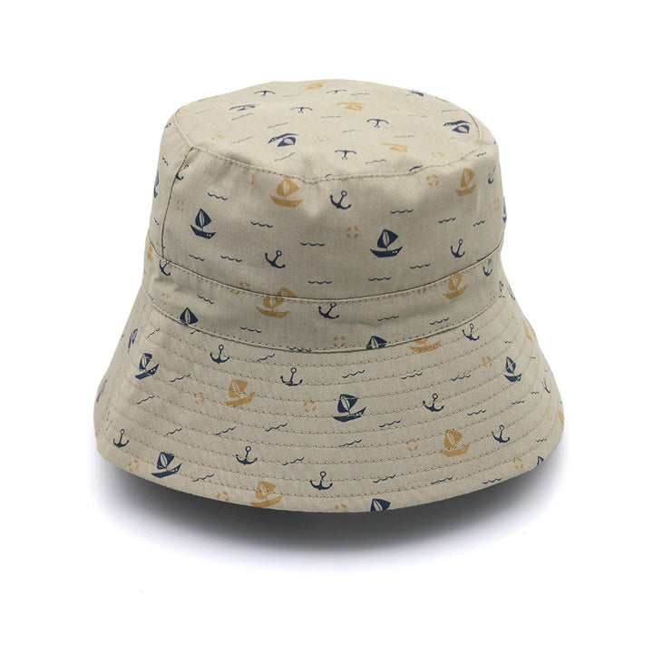 Cancer Council | Mario Bucket Hat - Front | Khaki Boats | UPF50+ Protection