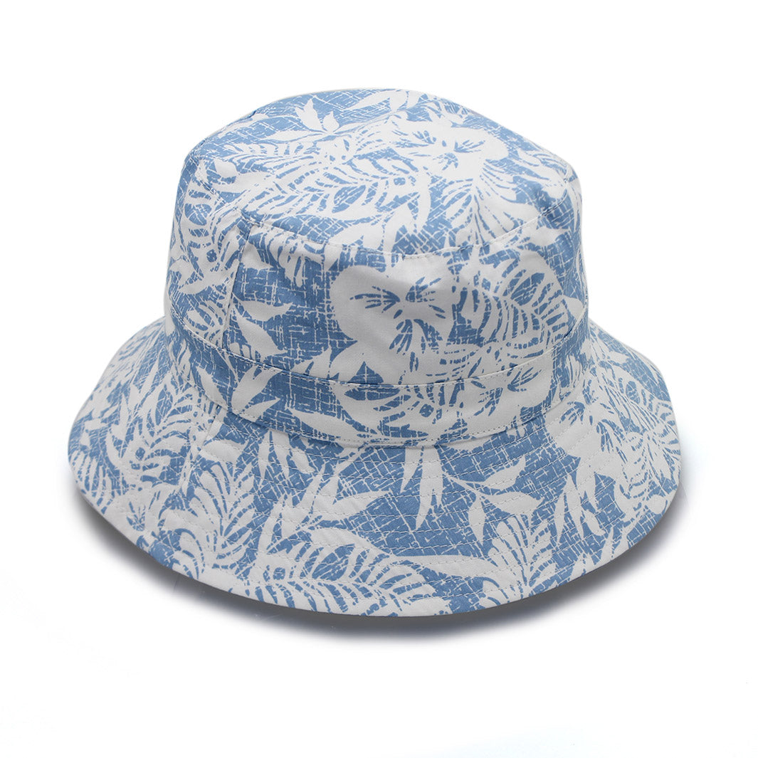 Cancer Council | Wade Bucket Hat - Front | White/Blue | UPF50+ Protection