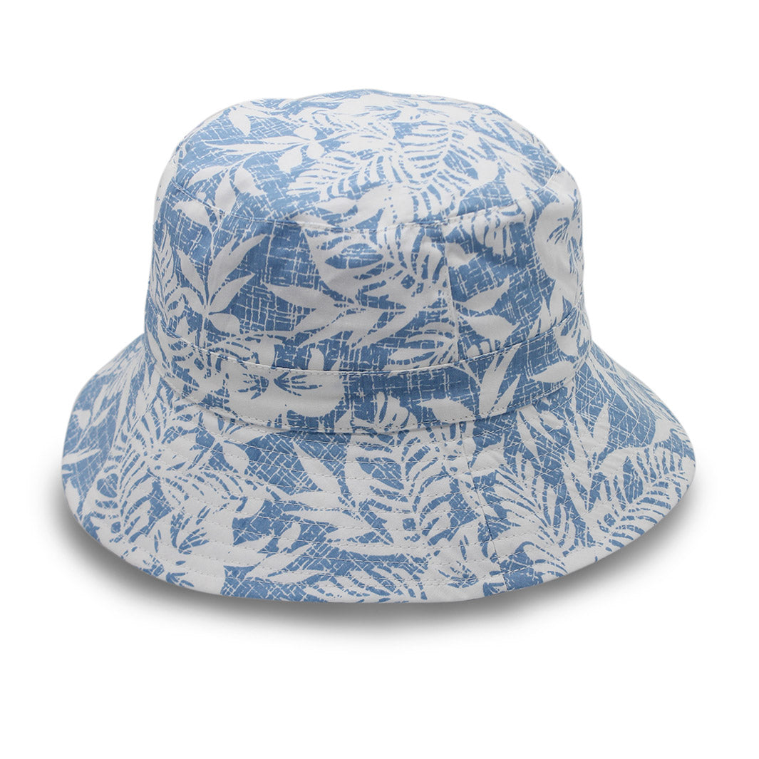 Cancer Council | Wade Bucket Hat - Back | White/Blue | UPF50+ Protection