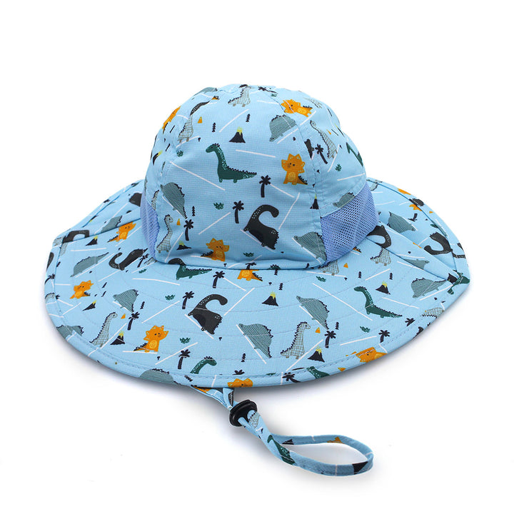 Cancer Council | Lonnie Bucket Hat - Back | Blue Dinosaur | UPF50+ Protection