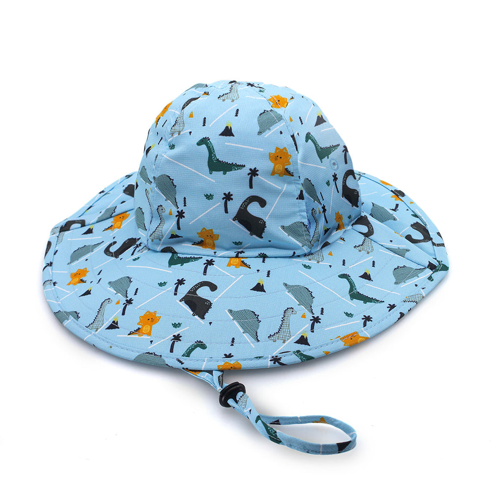 Cancer Council | Lonnie Bucket Hat - Back | Blue Dinosaur | UPF50+ Protection