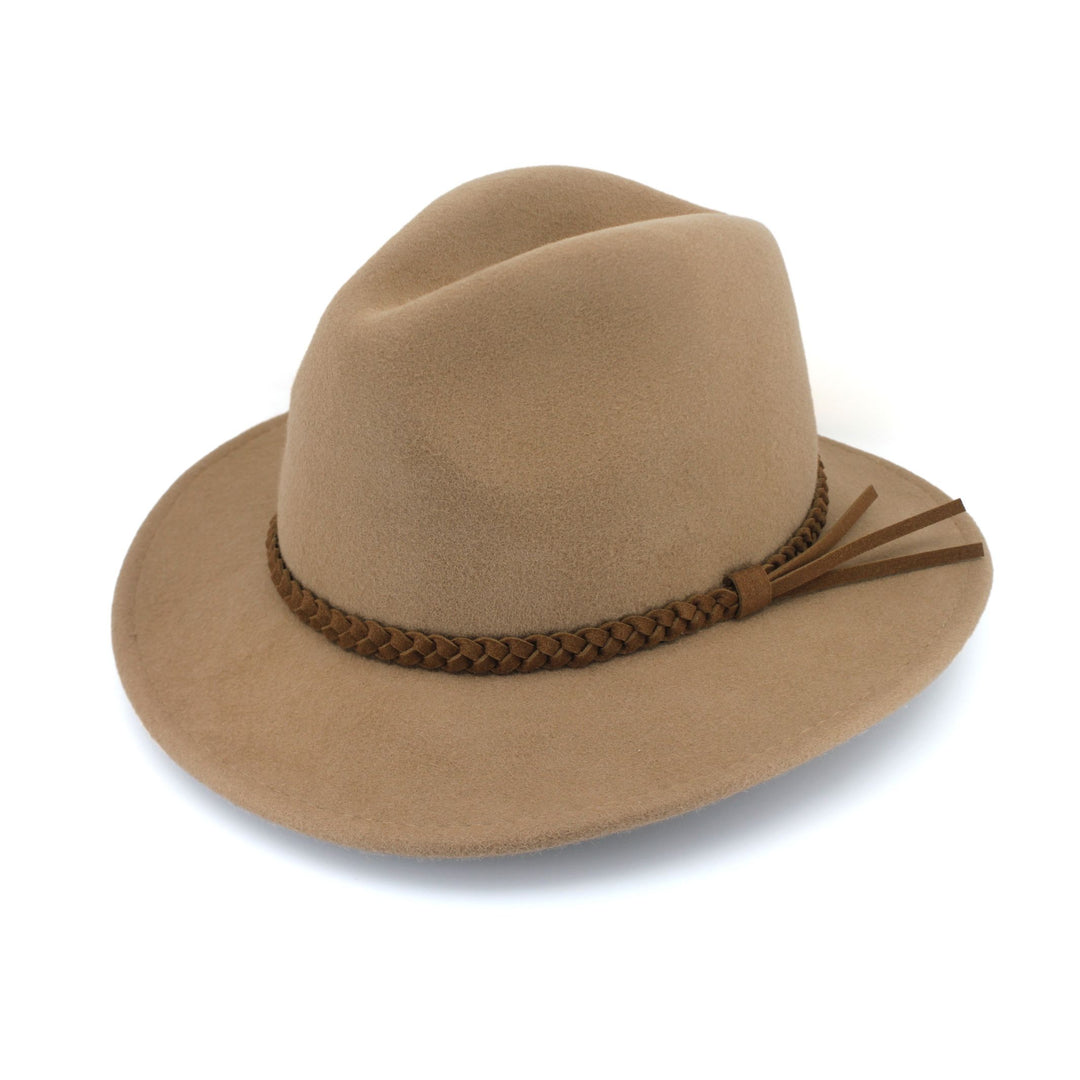 Cancer Council | Cooroy Fedora Hat - Angle | Camel | UPF50+ Protection
