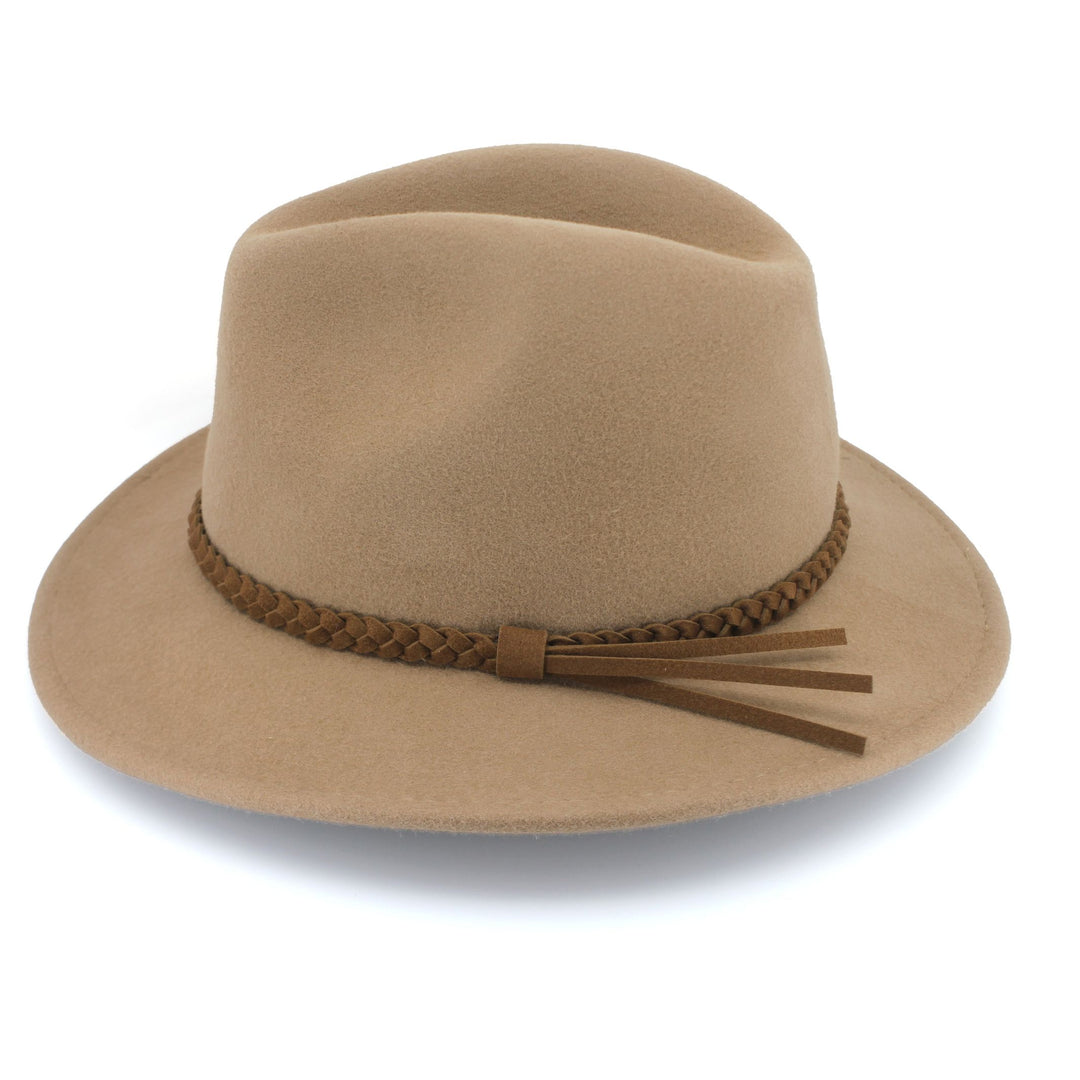 Cancer Council | Cooroy Fedora Hat - Side | Camel | UPF50+ Protection
