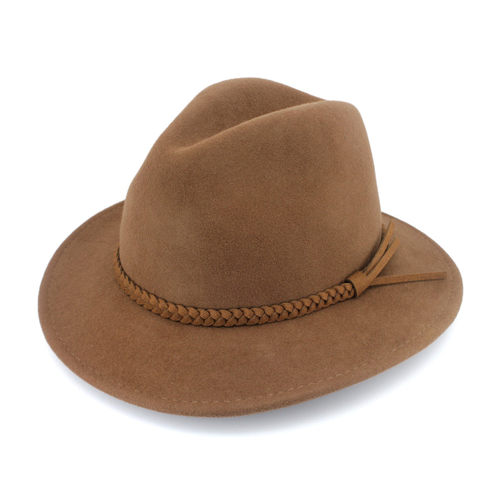 Cancer Council | Cooroy Fedora Hat - Angle | Chocolate | UPF50+ Protection