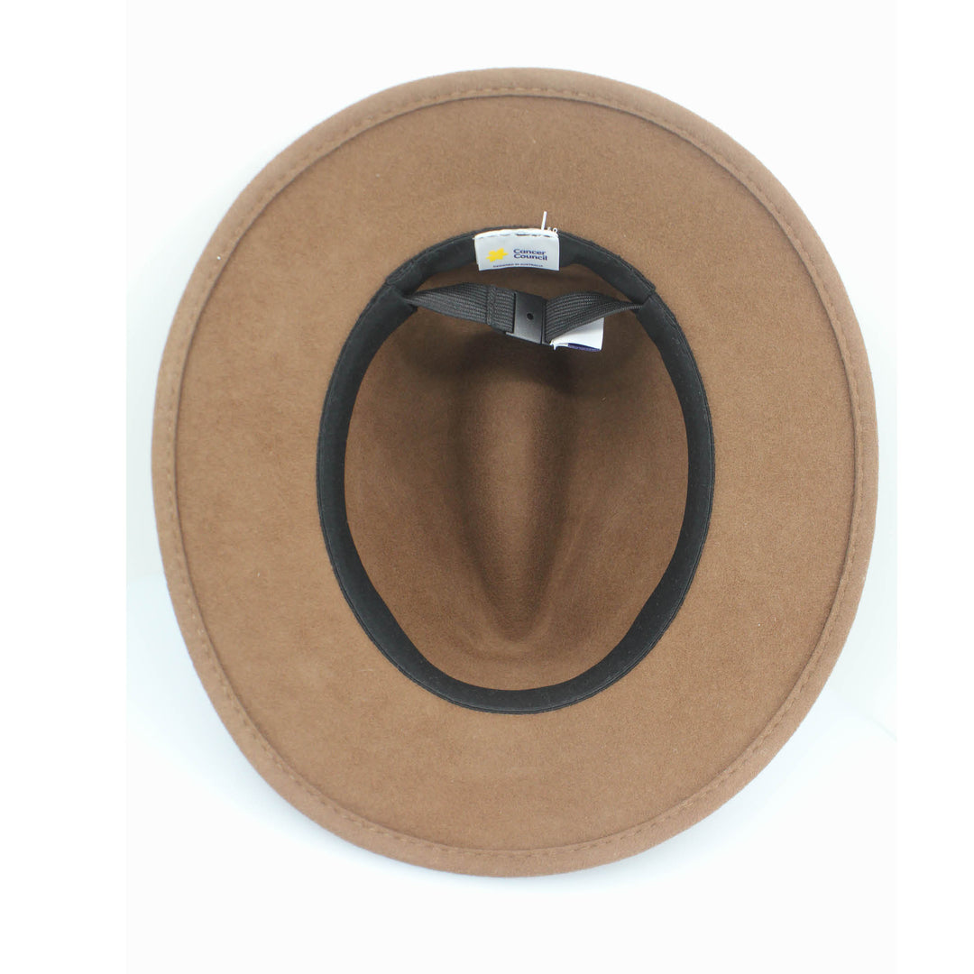 Cancer Council | Cooroy Fedora Hat - Under Brim | Chocolate | UPF50+ Protection