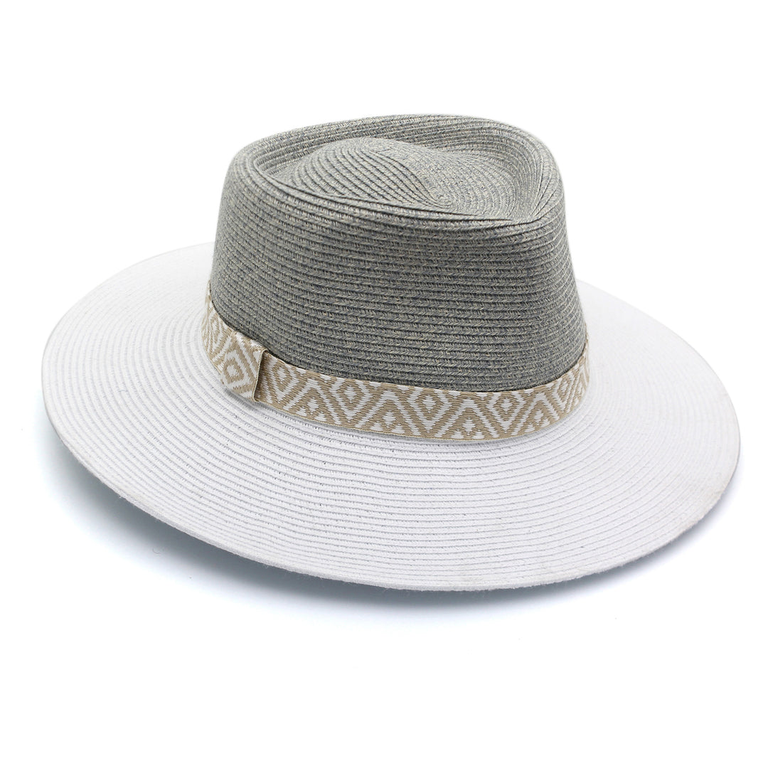 Cancer Council | Nadia Fedora Hat - Angle | Seafoam/White | UPF50+ Protection