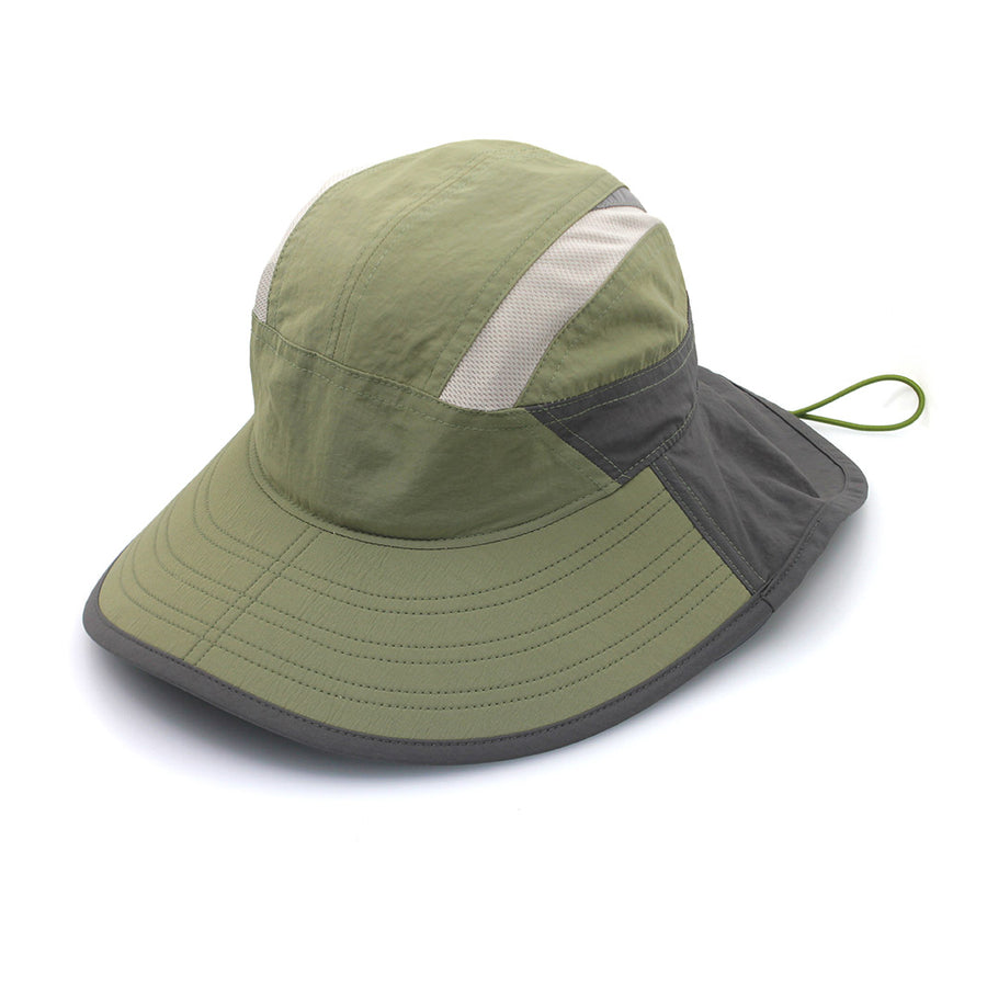 Cancer Council | Dorian Bucket Hat - Angle | Green/Charcoal | UPF50+ Protection