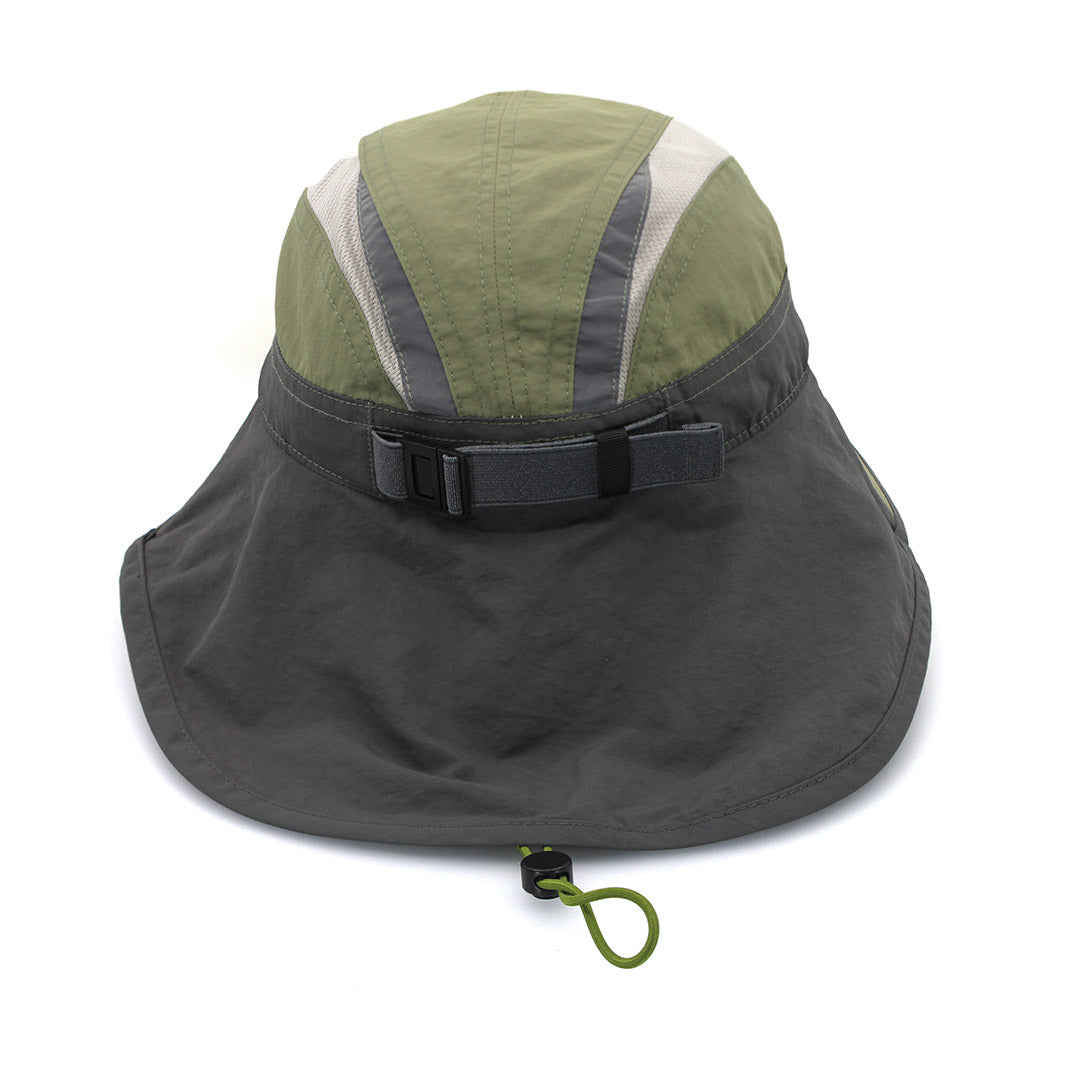 Cancer Council | Dorian Bucket Hat - Back | Green/Charcoal | UPF50+ Protection