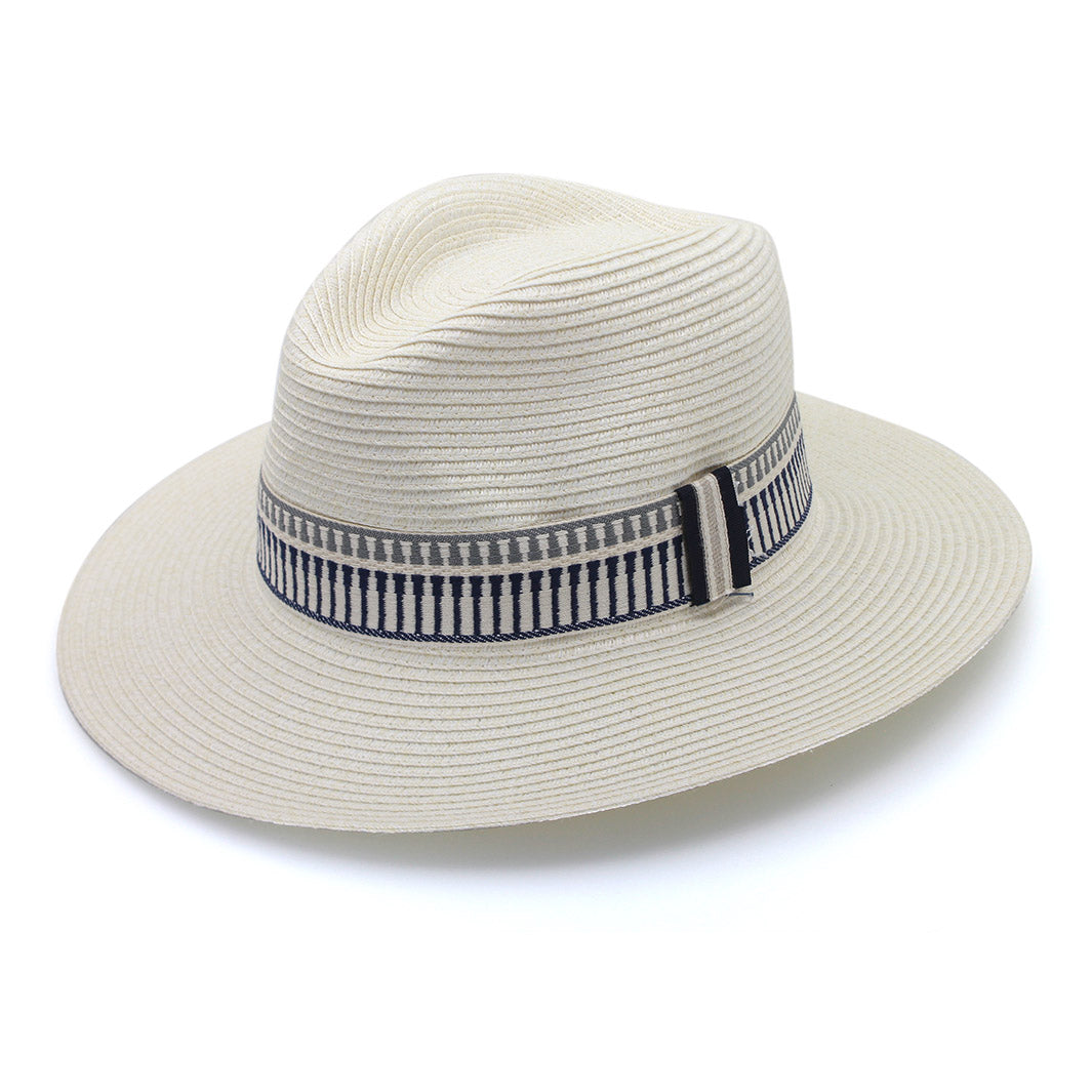 Cancer Council | Marley Fedora Hat - Angle | Ivory | UPF50+ Protection