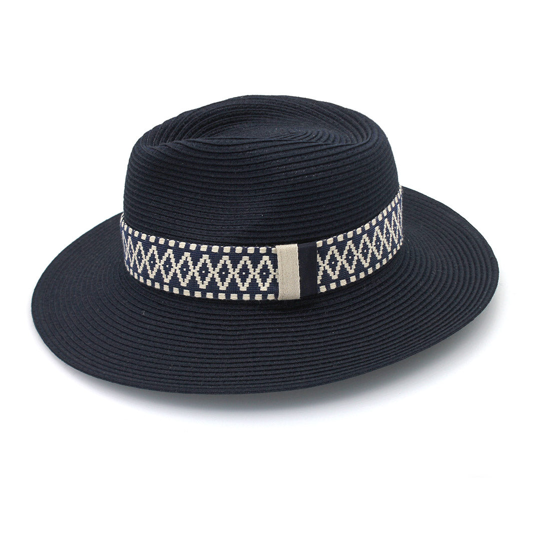 Cancer Council | Marley Fedora Hat - Side | Navy | UPF50+ Protection