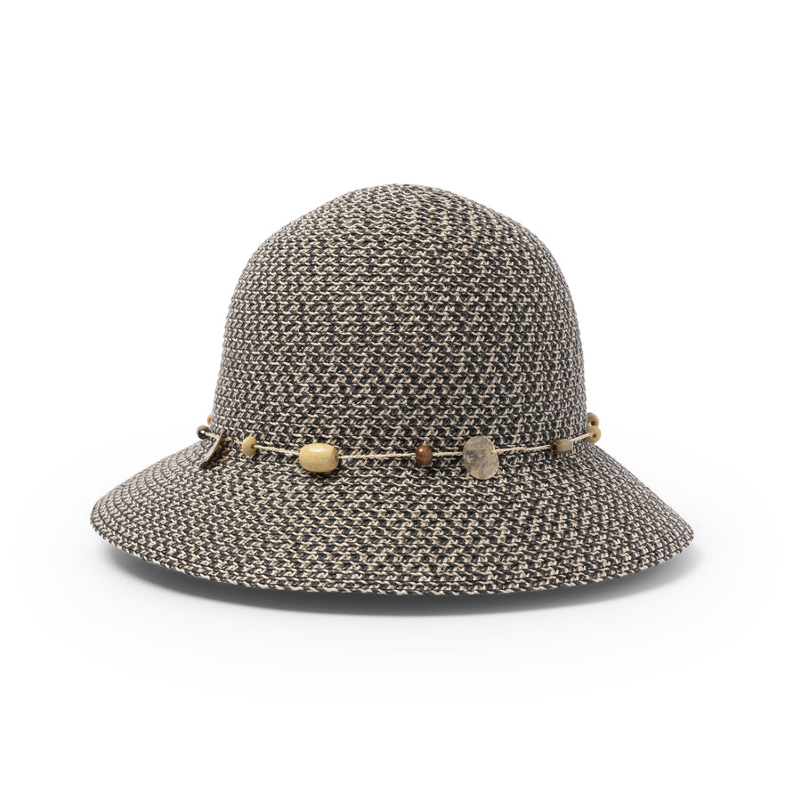 Cancer Council | Bohemian Bucket Hat - Front | Charcoal | UPF50+ Protection