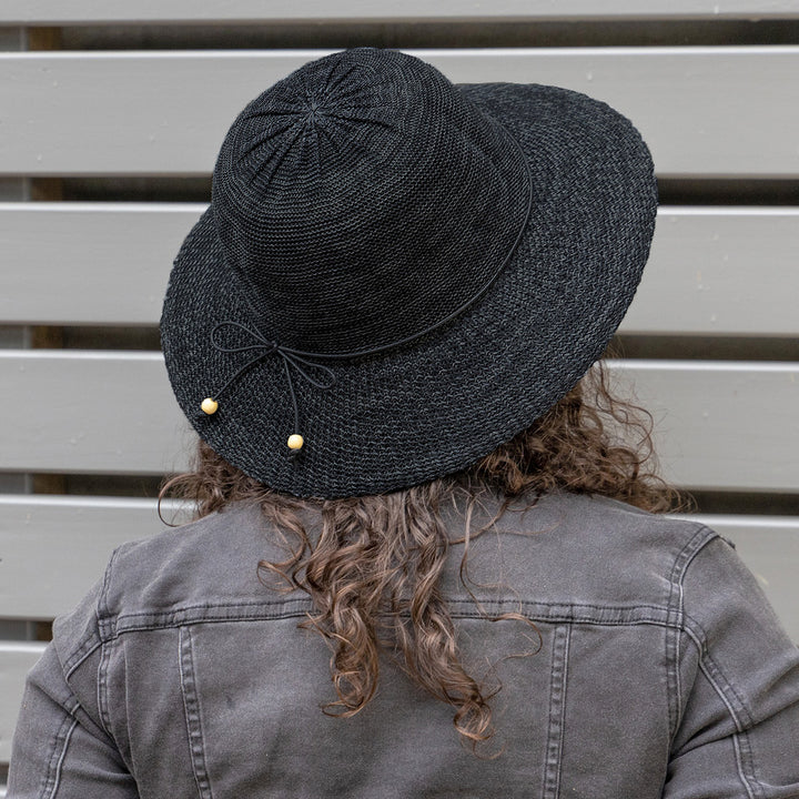 Cancer Council | Juanita Capeline Hat - Lifestyle | Black | UPF50+ Protection