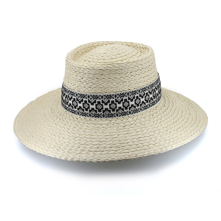 Cancer Council | Zara Wide Brim Hat - Product | Ivory/Black | UPF50+ Protection