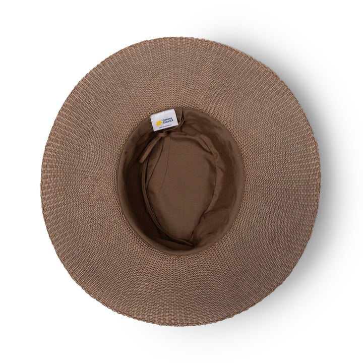 Cancer Council | Marie Wide Brim Fedora - Under Brim | Mocha| UPF50+ Protection