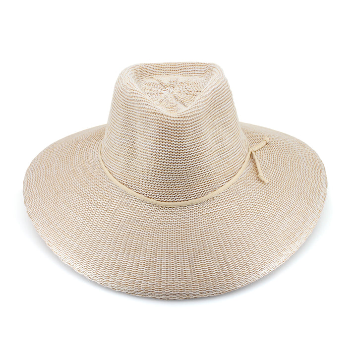 Cancer Council | Marie Wide Brim Fedora - Front | Wheat| UPF50+ Protection