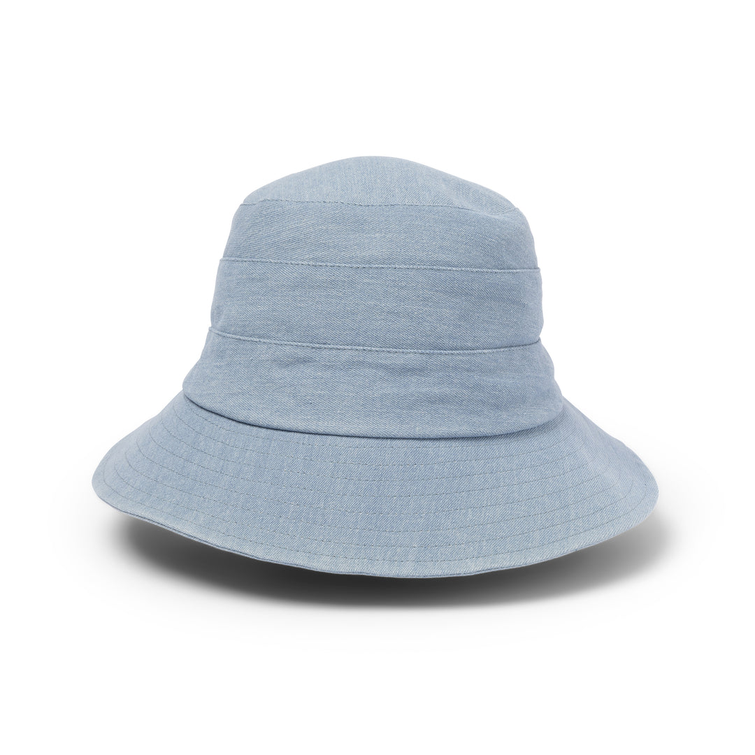 Cancer Council | Golf Bucket Hat - Flat | Denim | UPF50+ Protection